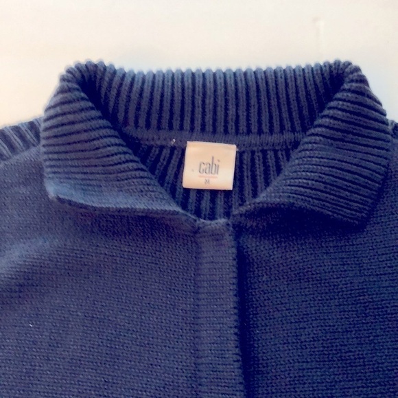 Cabi Ribbed Cotton Knit Cardigan Size Medium - Picture 5 of 9